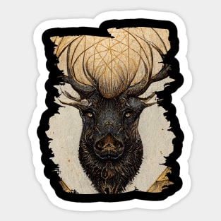 Animals from the forest_moose Sticker